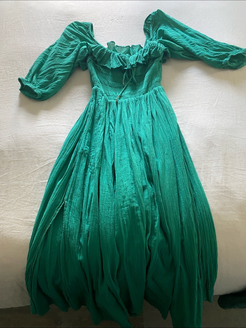 Free People Oasis Midi Dress in Golf Green, XS